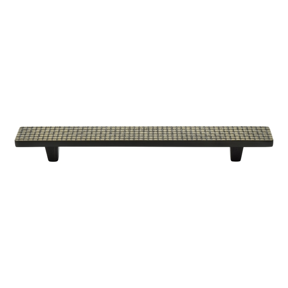 C3765 160-AB • 160 x 220 x 25 x 26mm • Aged Brass • Heritage Brass Weave Cabinet Pull Handle
